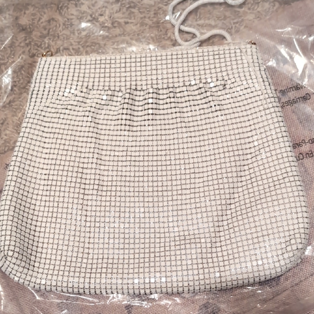 White Sequin Purse